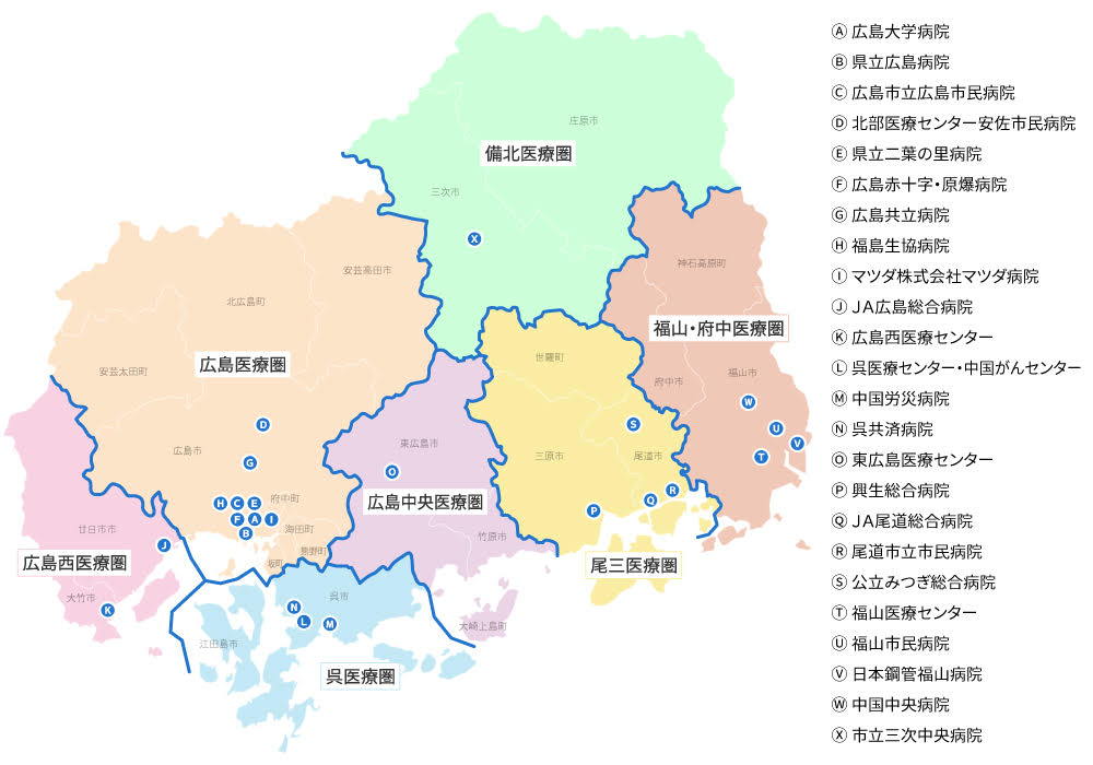 臨床研修病院位置図